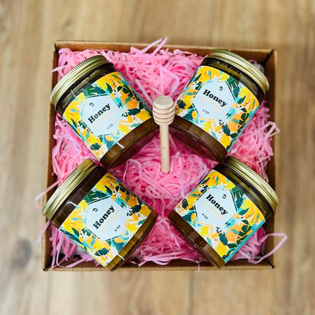 Florida Wildflower Honey Tropical Fruit Box 4 Jars 