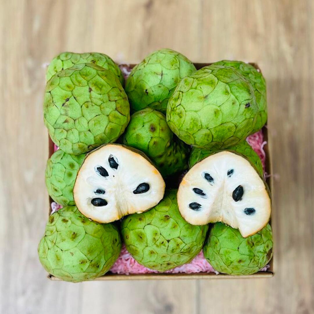 Cherimoya Fruit (Custard Apple) Box Specialty Box Tropical Fruit Box Regular (8 Pounds) 