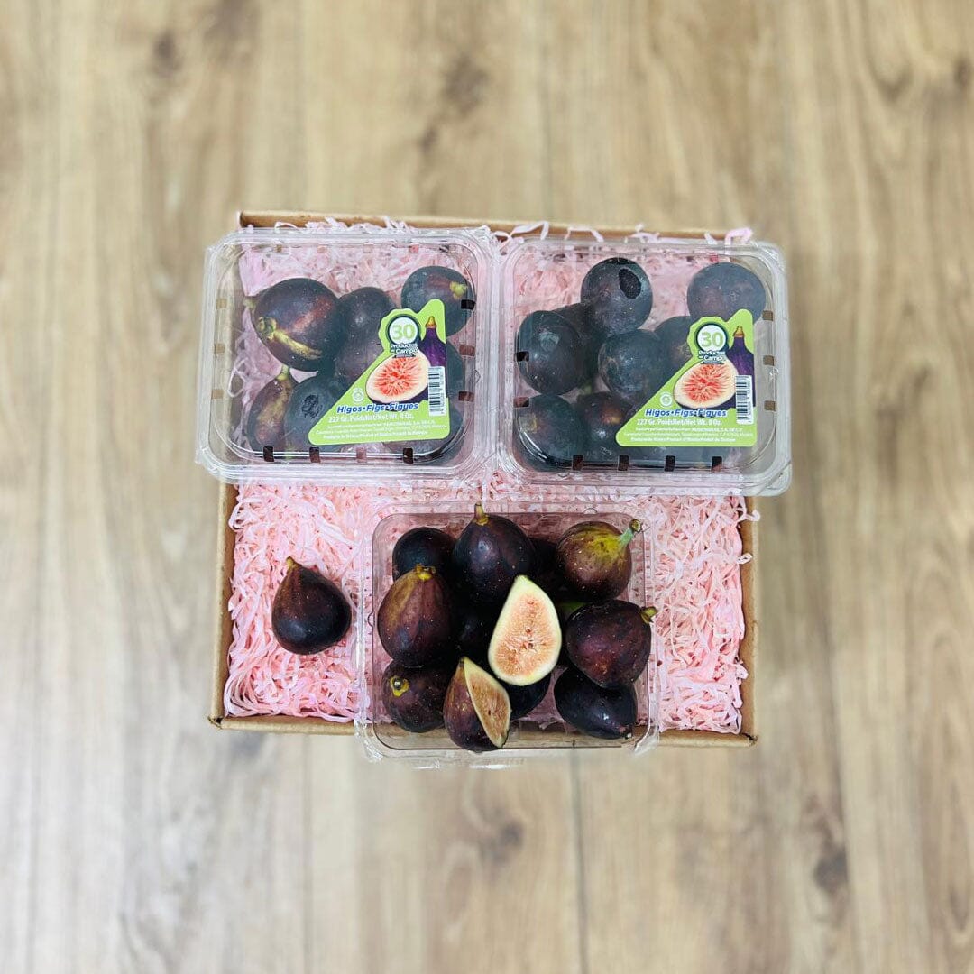 Fresh Black Mission Fig Box Figs Tropical Fruit Box Small (3 Crates) 