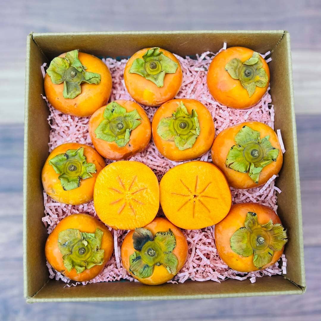 Fuyu Persimmons Specialty Box Tropical Fruit Box Small (3 Pounds) 