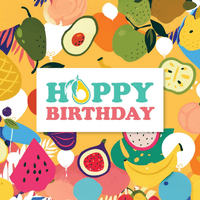 Thumbnail for Happy Birthday Card Tropical Fruit Box 