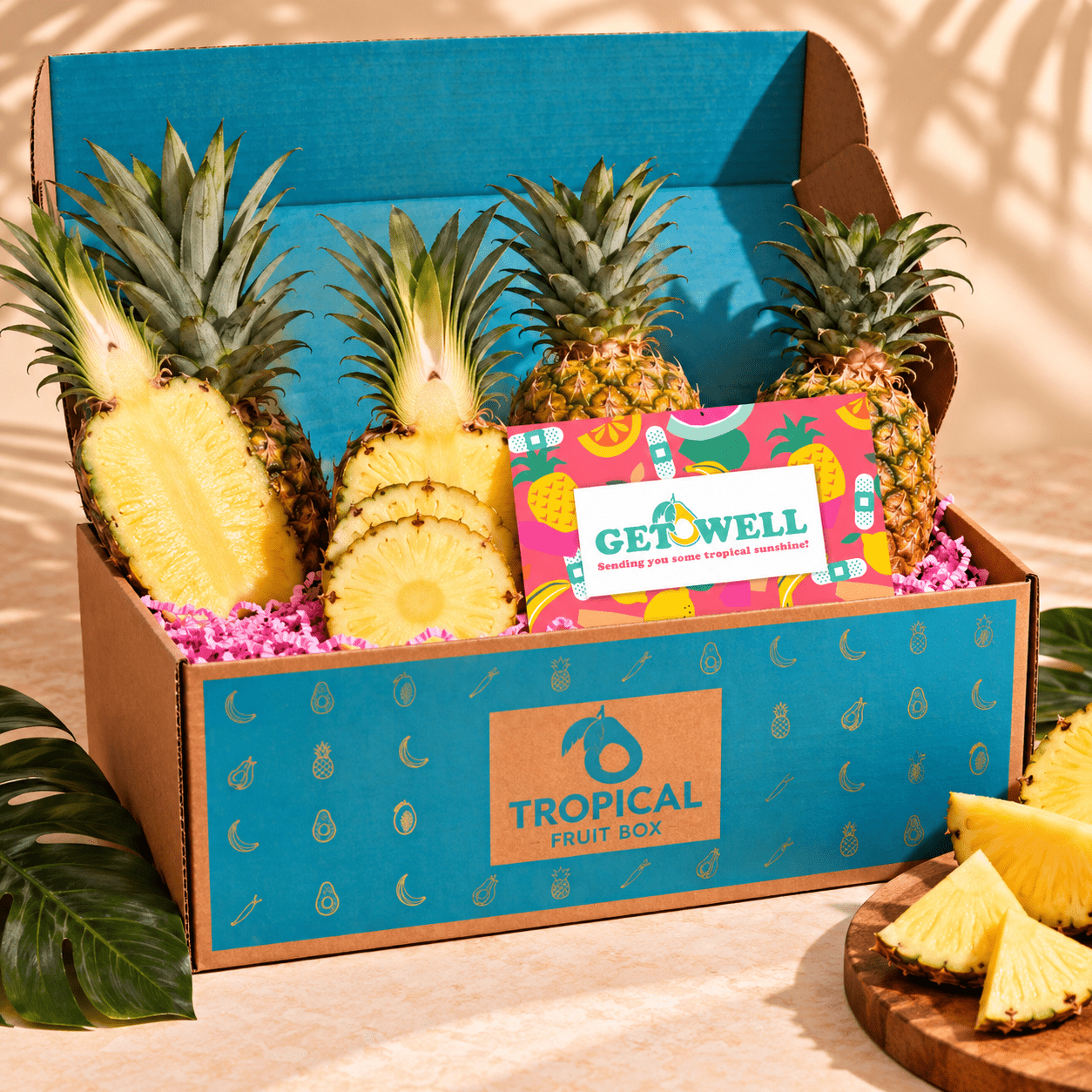 Honeyglow™ Pineapple GoogleON Tropical Fruit Box 4 ct Get Well 