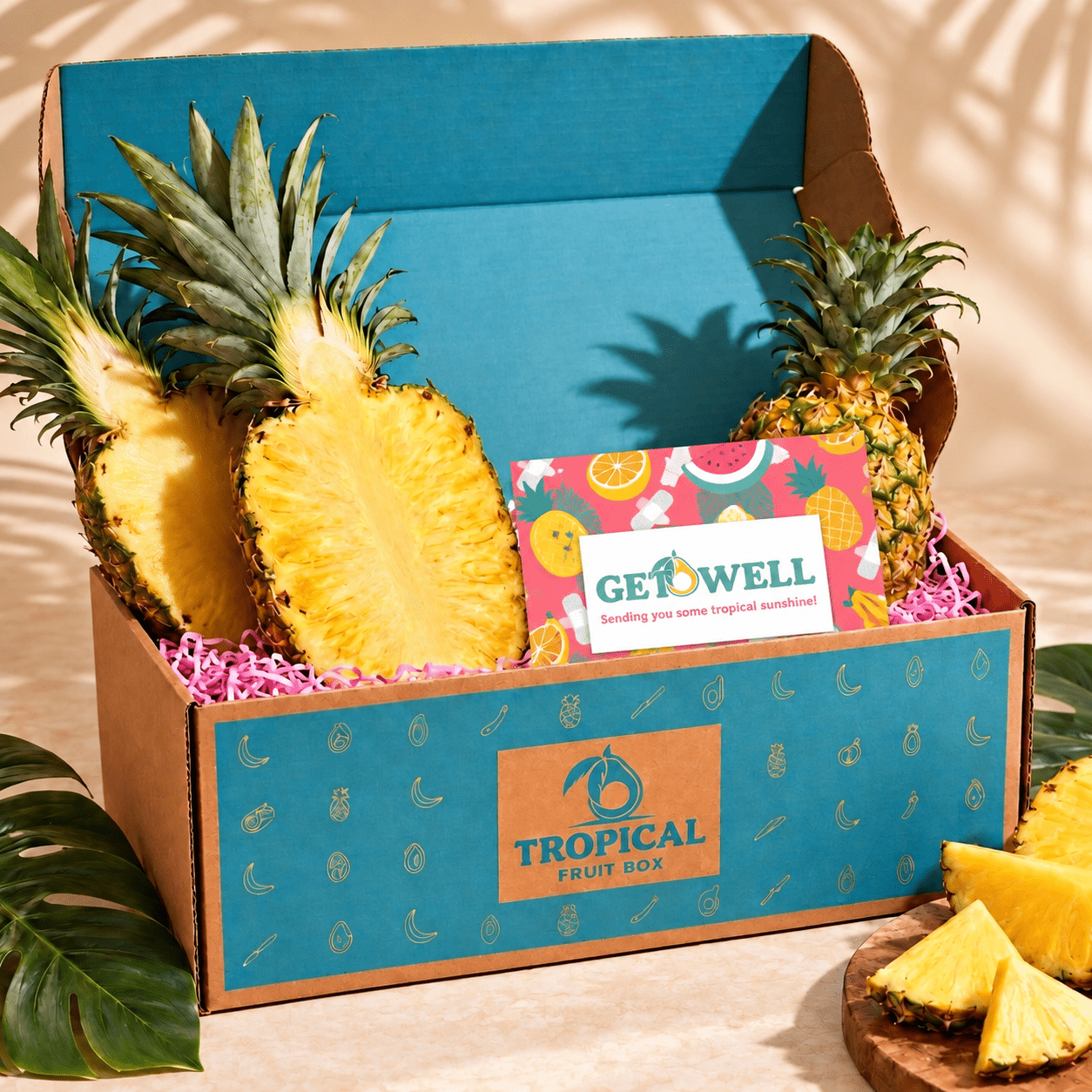 Honeyglow™ Pineapple GoogleON Tropical Fruit Box 2 ct Get Well 