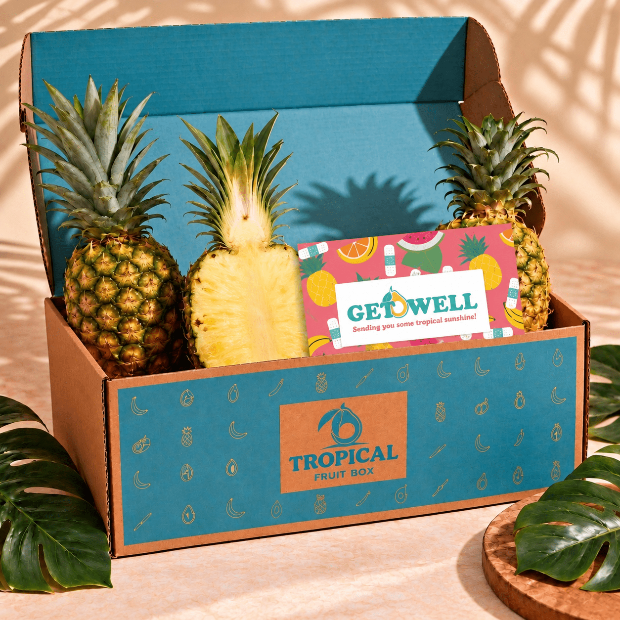 Honeyglow™ Pineapple GoogleON Tropical Fruit Box 3 ct Get Well 