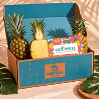 Thumbnail for Honeyglow™ Pineapple GoogleON Tropical Fruit Box 3 ct Get Well 
