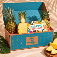 Thumbnail for Honeyglow™ Pineapple GoogleON Tropical Fruit Box 4 ct Happy Birthday 