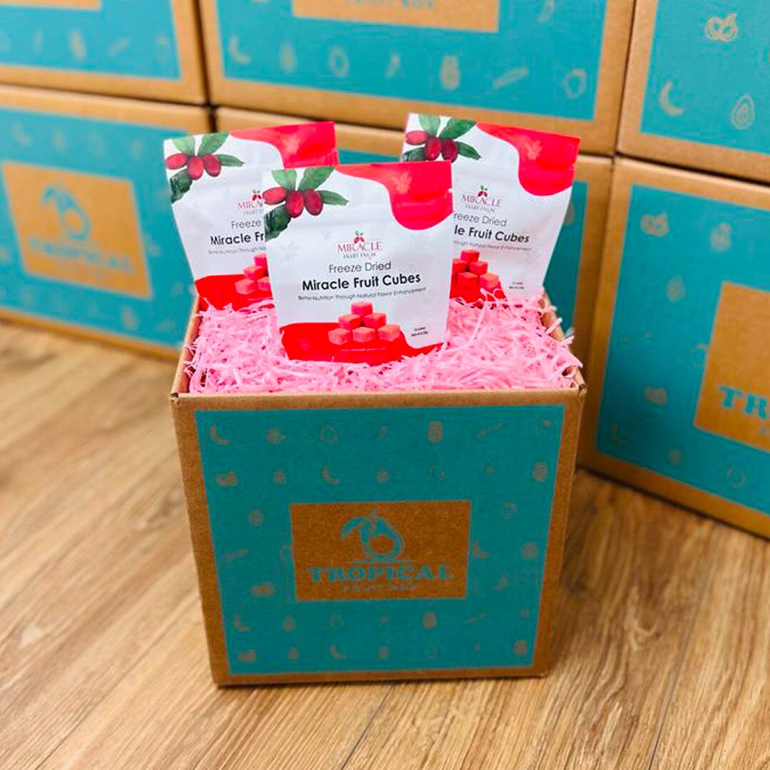 Miracle Berry Fruit Cubes Box Tropical Fruit Box 3 Packs (45 Cubes) 
