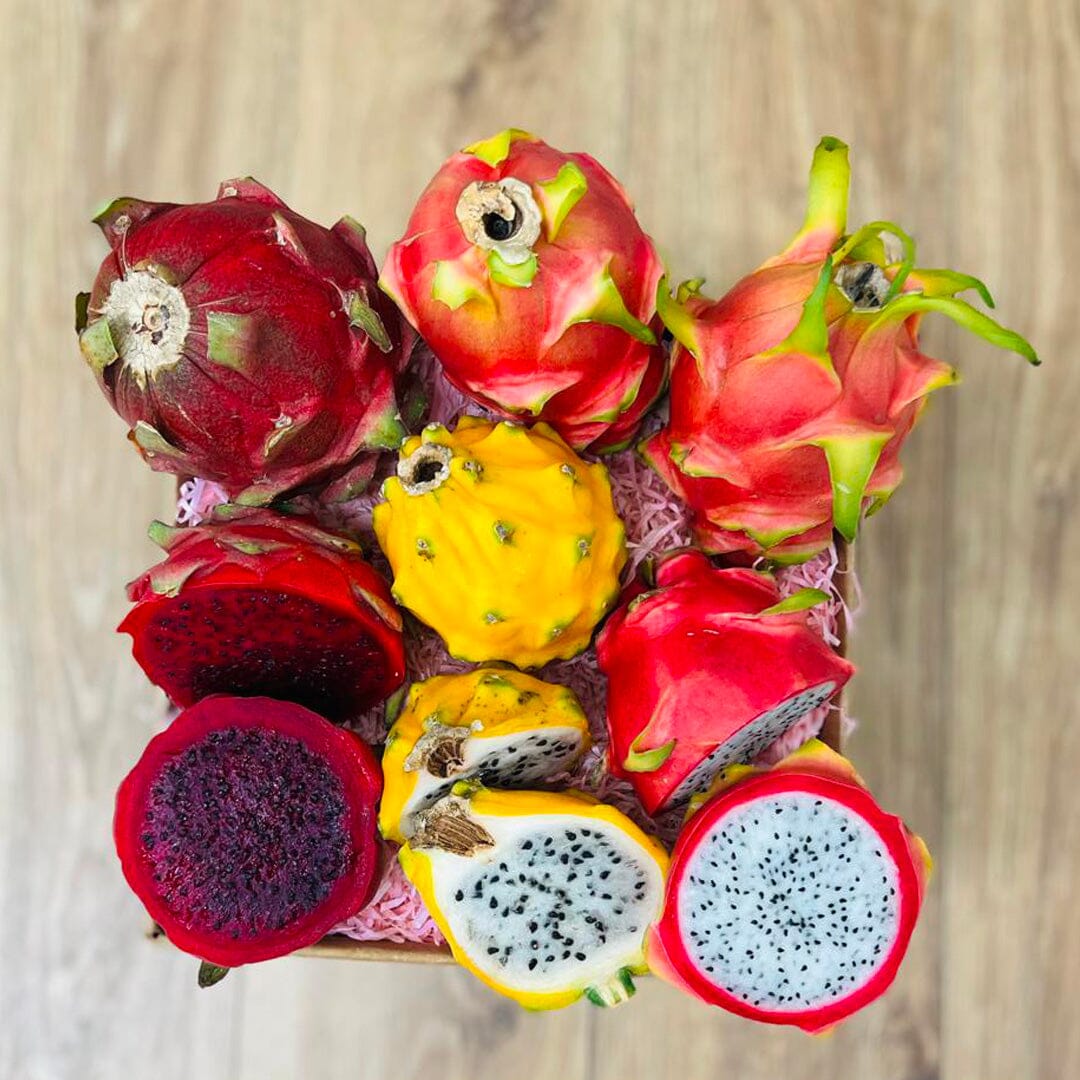 Dragon Fruit | Pitahaya Mix Box Dragon Fruit Tropical Fruit Box Regular (8 Pounds) 