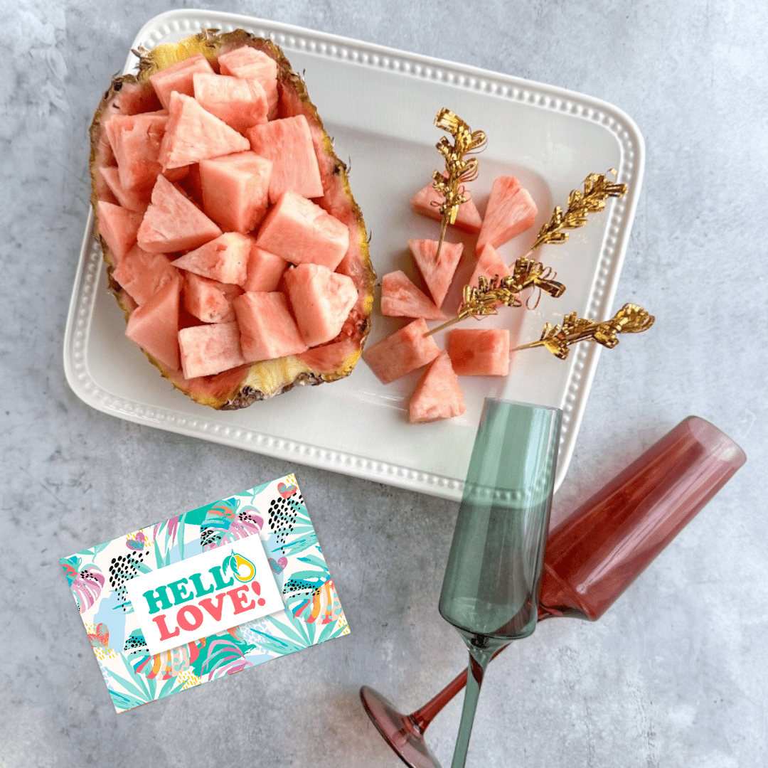 The Pinkglow® Pink Pineapple Gift Box GoogleON Tropical Fruit Box Love you 