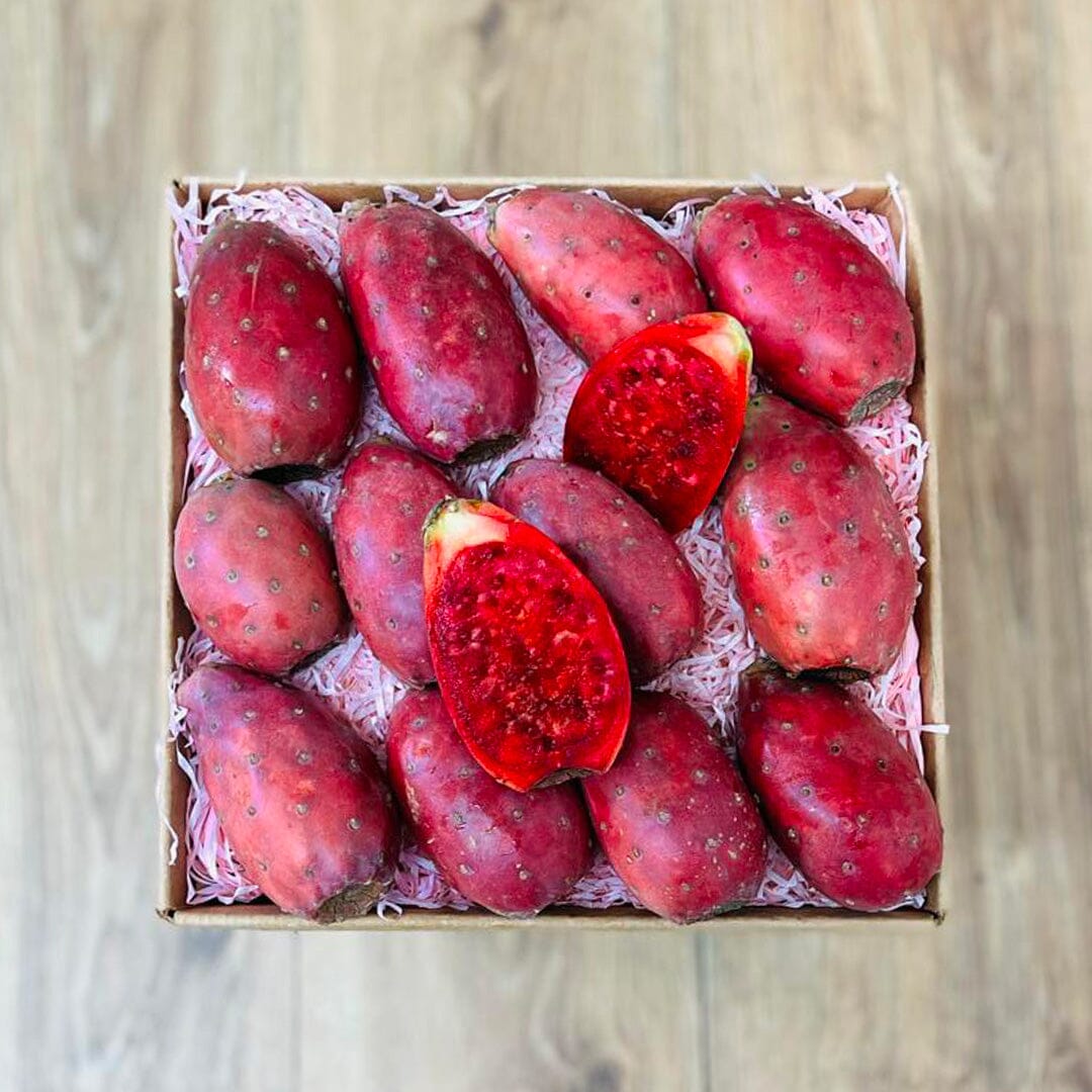 Red Cactus Pear | Prickly Pear Box Produce Box Tropical Fruit Box Small (5 Pounds) 