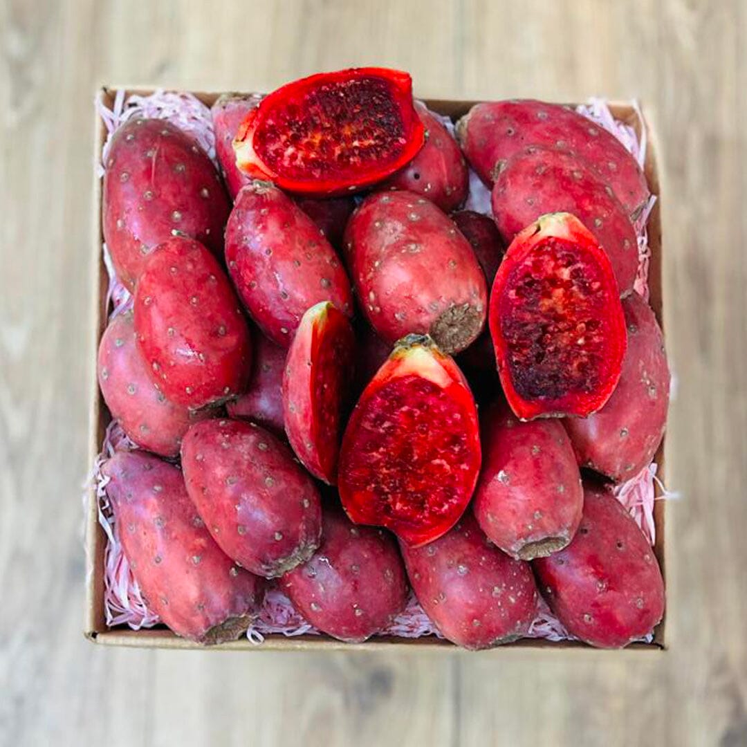 Red Cactus Pear | Prickly Pear Box Produce Box Tropical Fruit Box Medium (8 Pounds) 