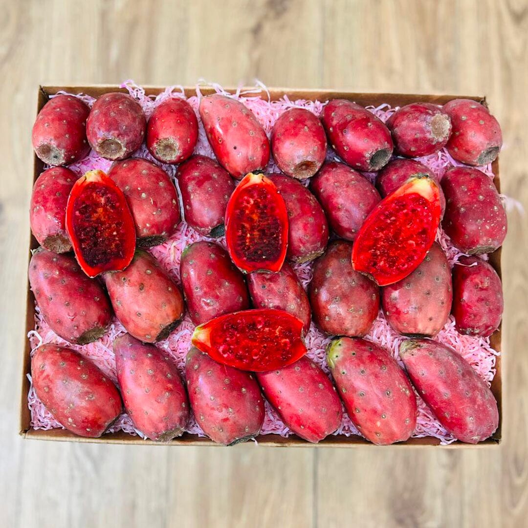 Red Cactus Pear | Prickly Pear Box Produce Box Tropical Fruit Box Large (10 Pounds) 