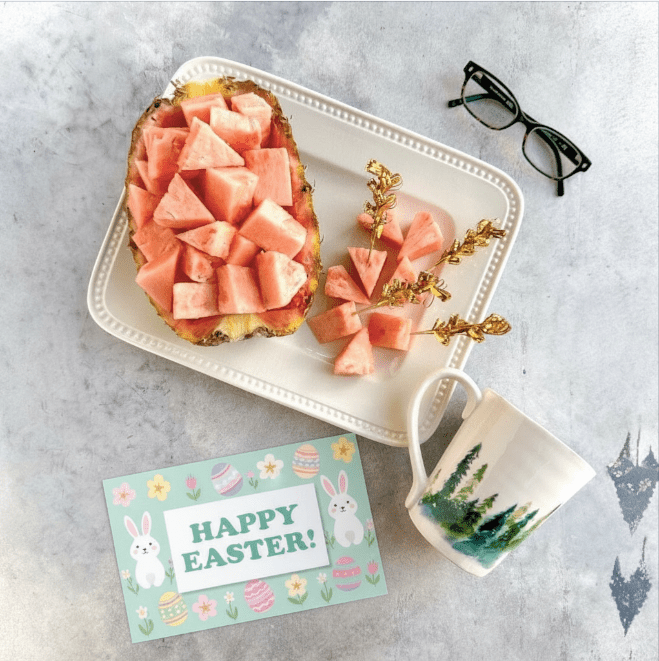 The Pinkglow® Pink Pineapple Gift Box GoogleON Tropical Fruit Box Easter 