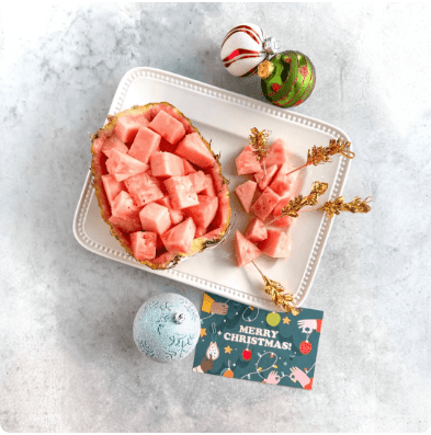 The Pinkglow® Pink Pineapple Gift Box GoogleON Tropical Fruit Box Merry Christmas 