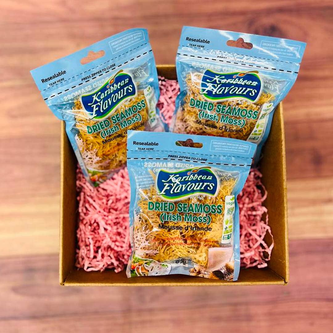 Sea Moss AKA Irish Moss Tropical Fruit Box 3 Bags (9 Ounces - 255 Grams) 