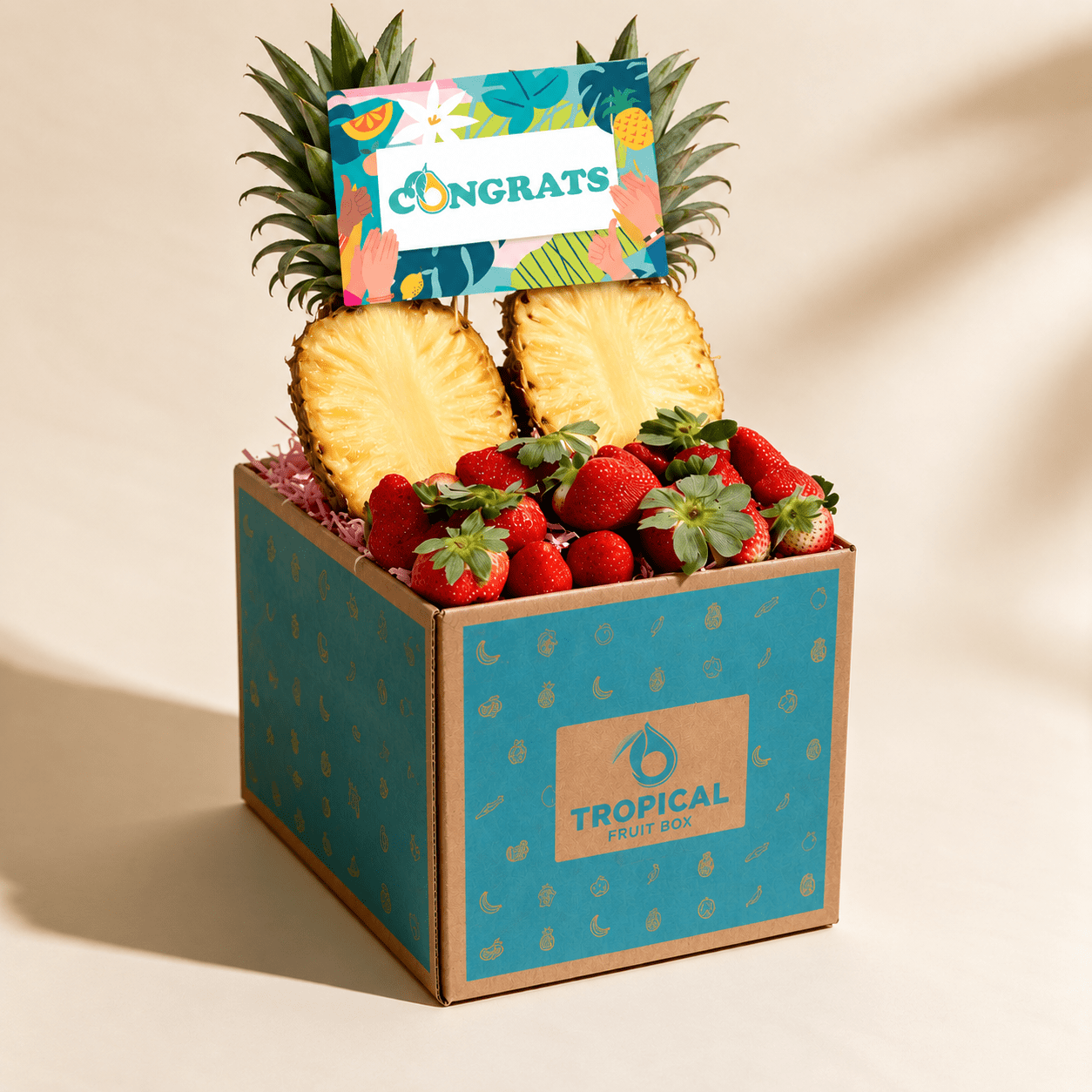 Strawberry HoneyGlow Double Delight Box Tropical Fruit Box Congrats 
