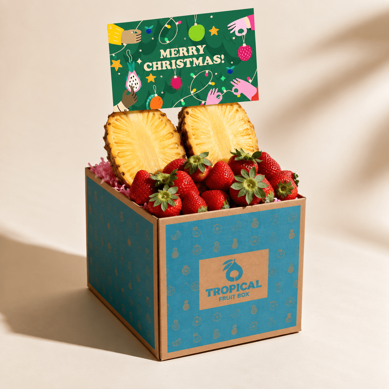 Strawberry HoneyGlow Double Delight Box Tropical Fruit Box Merry Christmas 