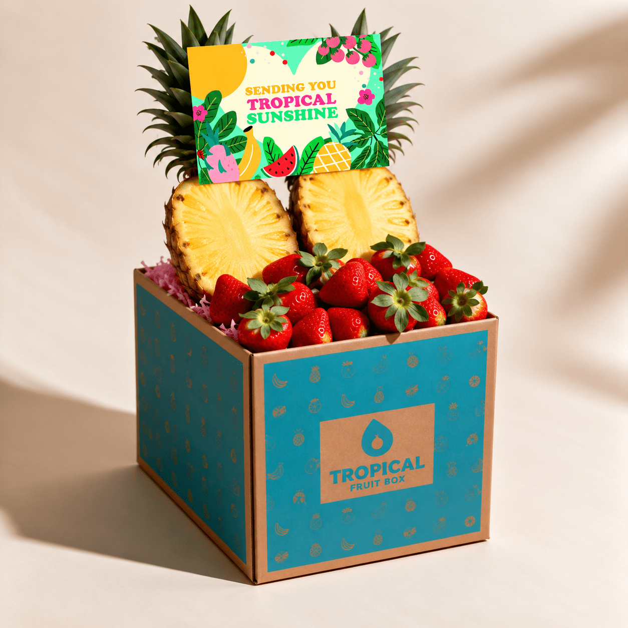 Strawberry HoneyGlow Double Delight Box Tropical Fruit Box Sending you sunshine (Sympathy) 