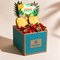 Thumbnail for Strawberry HoneyGlow Double Delight Box Tropical Fruit Box Sending you sunshine (Sympathy) 