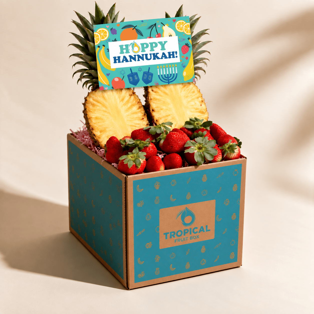 Strawberry HoneyGlow Double Delight Box Tropical Fruit Box Happy Hannukah 