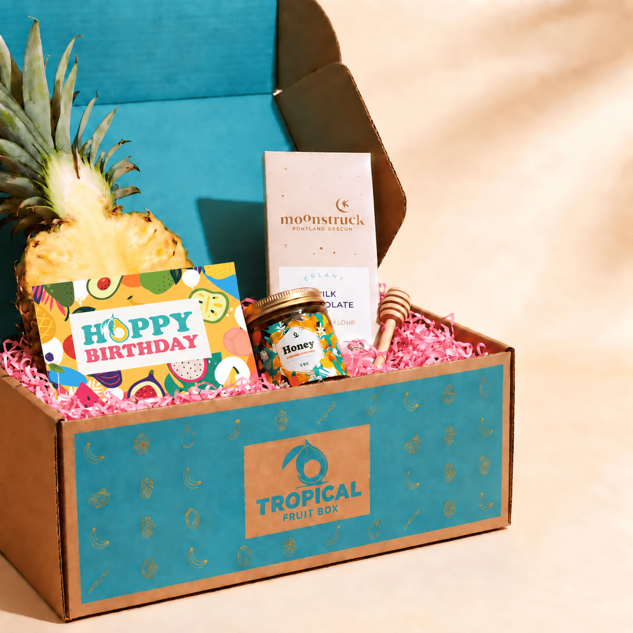 Sweet Glow Box GoogleON Tropical Fruit Box Happy Birthday 