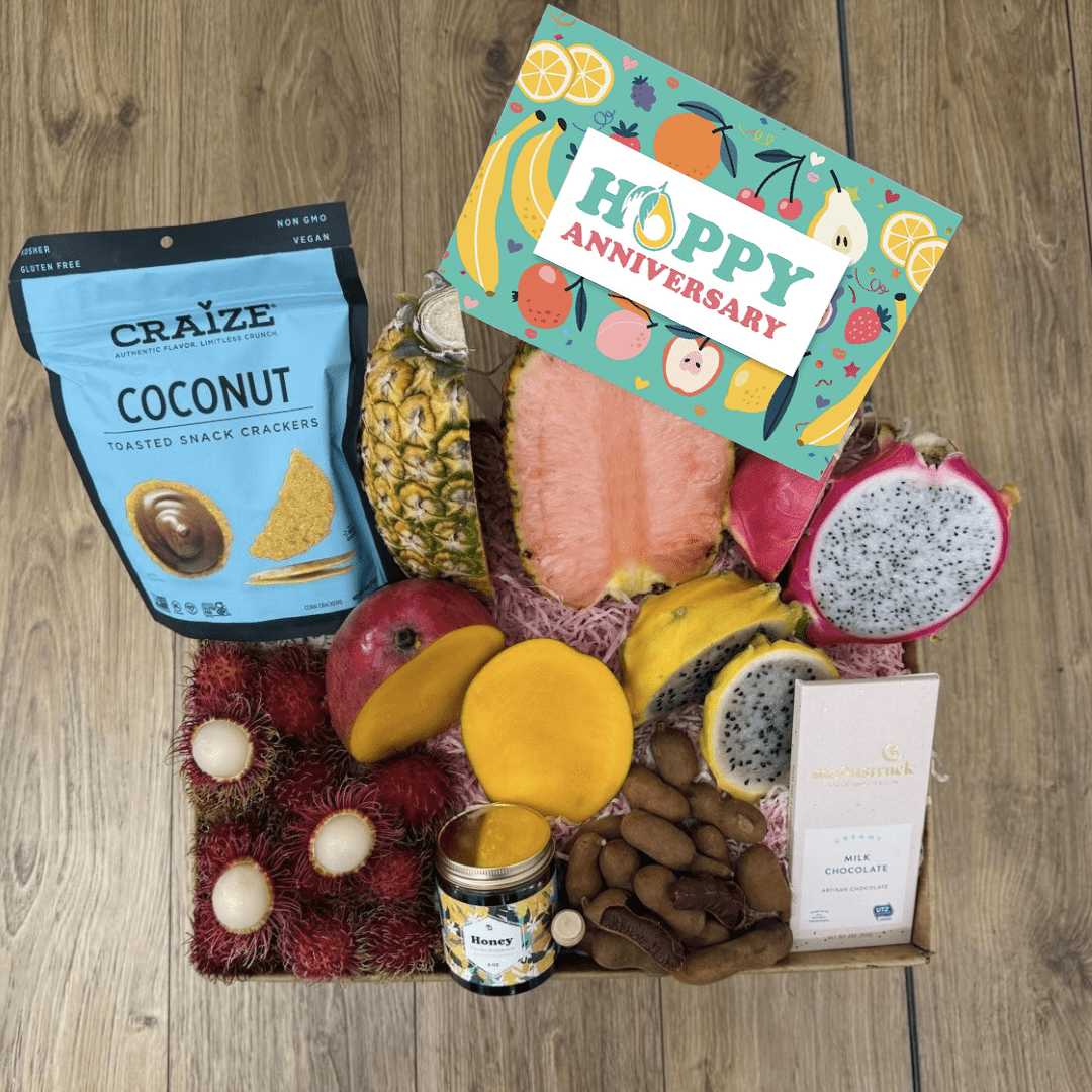 TropiLuxe Premium Gift Box Specialty Box Tropical Fruit Box Happy Anniversary 