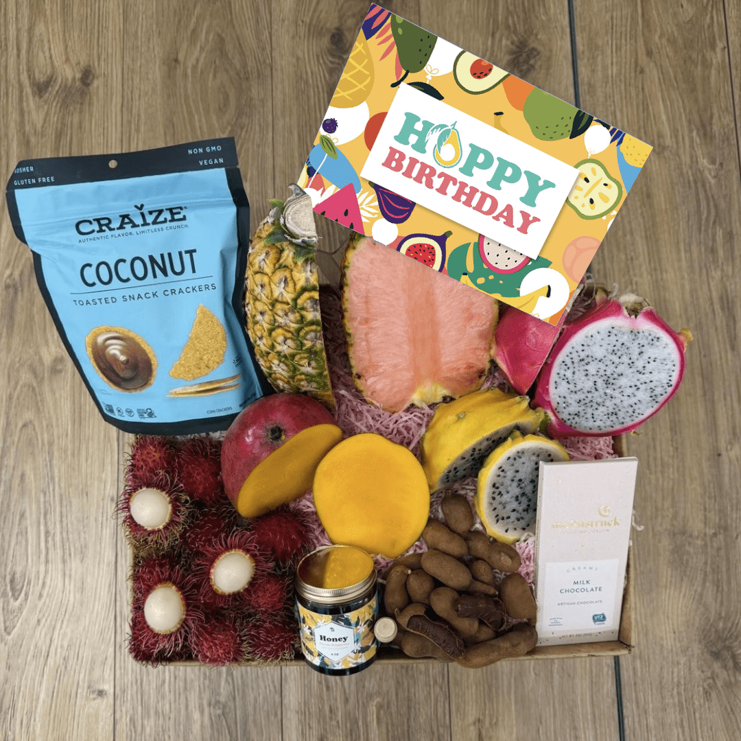 TropiLuxe Premium Gift Box Specialty Box Tropical Fruit Box Happy Birthday 