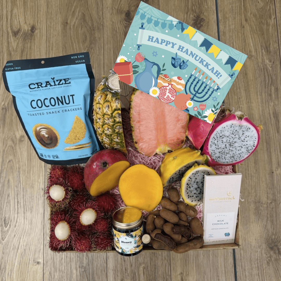 TropiLuxe Premium Gift Box Specialty Box Tropical Fruit Box Happy Hannukah 