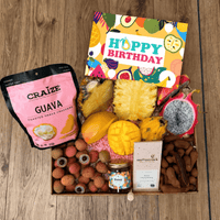 Thumbnail for TropiLuxe Premium Gift Box Specialty Box Tropical Fruit Box Medium (10 lbs) Happy Birthday 