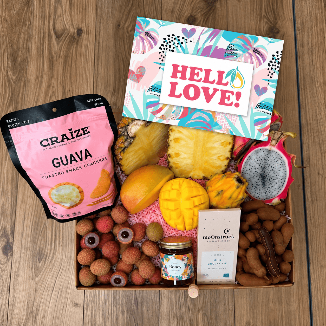 TropiLuxe Premium Gift Box Specialty Box Tropical Fruit Box Medium (10 lbs) Love you 