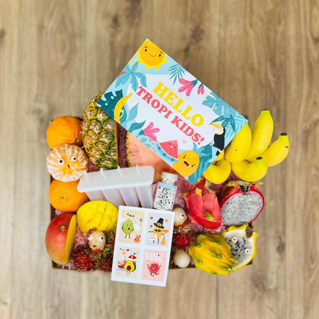 TropiKids Fruit Activity Box | Freaky Fruit Edition Fruit Mixes Tropical Fruit Box 