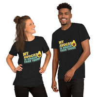 Thumbnail for My Avocado is Bigger Than Yours Unisex t-shirt Tropical Fruit Box Black Heather S 