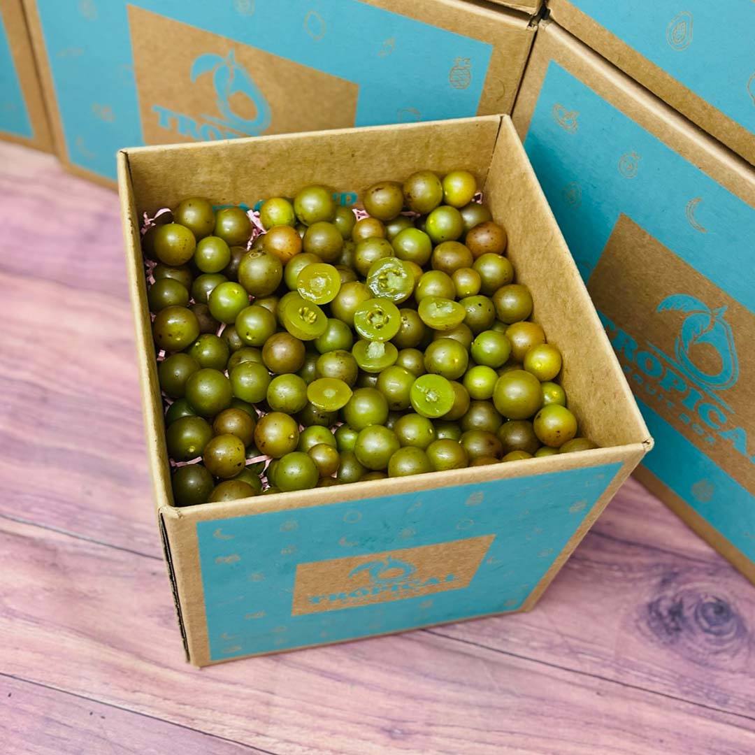 Green Muscadine Grapes Box - Small (3 Pounds) - Tropical Fruit Box