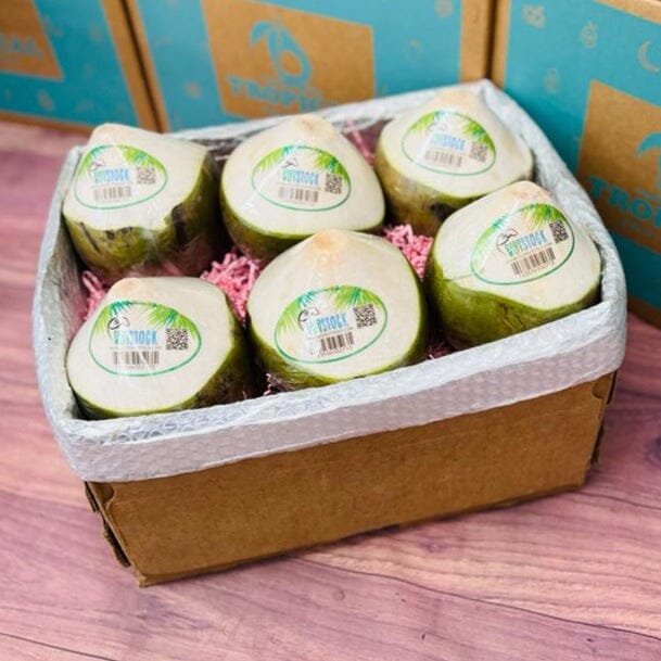 Young Drinking Coconuts Coconuts Tropical Fruit Box 