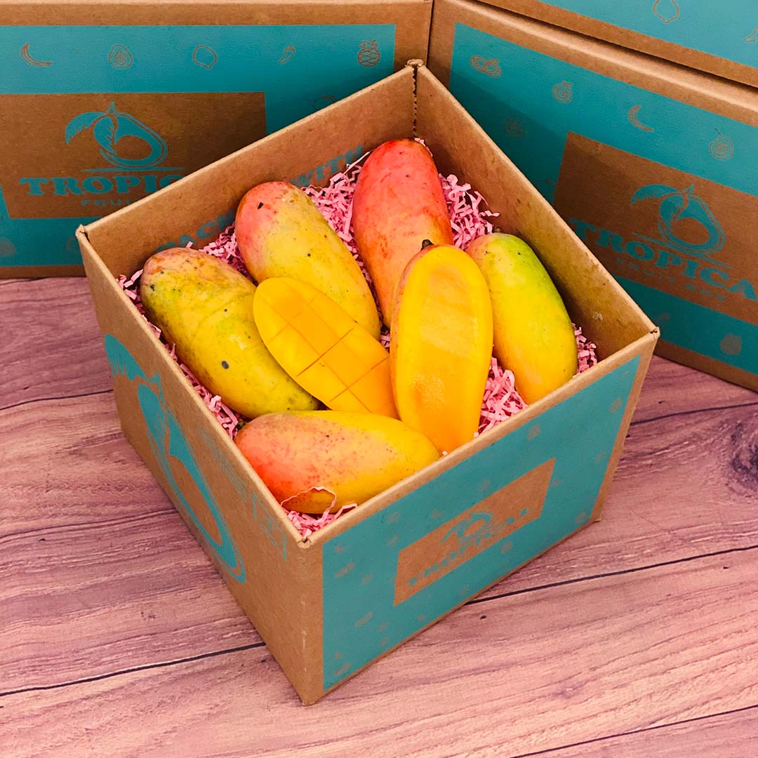 Rainbow Mango Box Mangoes Tropical Fruit Box Small (3 Pounds) 
