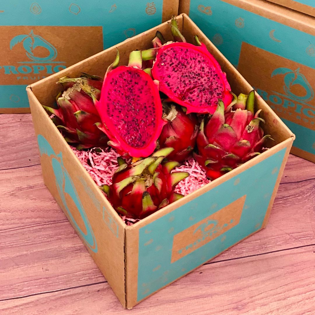 Red Flesh Dragon Fruit | Pitahaya Box Specialty Box Tropical Fruit Box Medium (5 Pounds) 