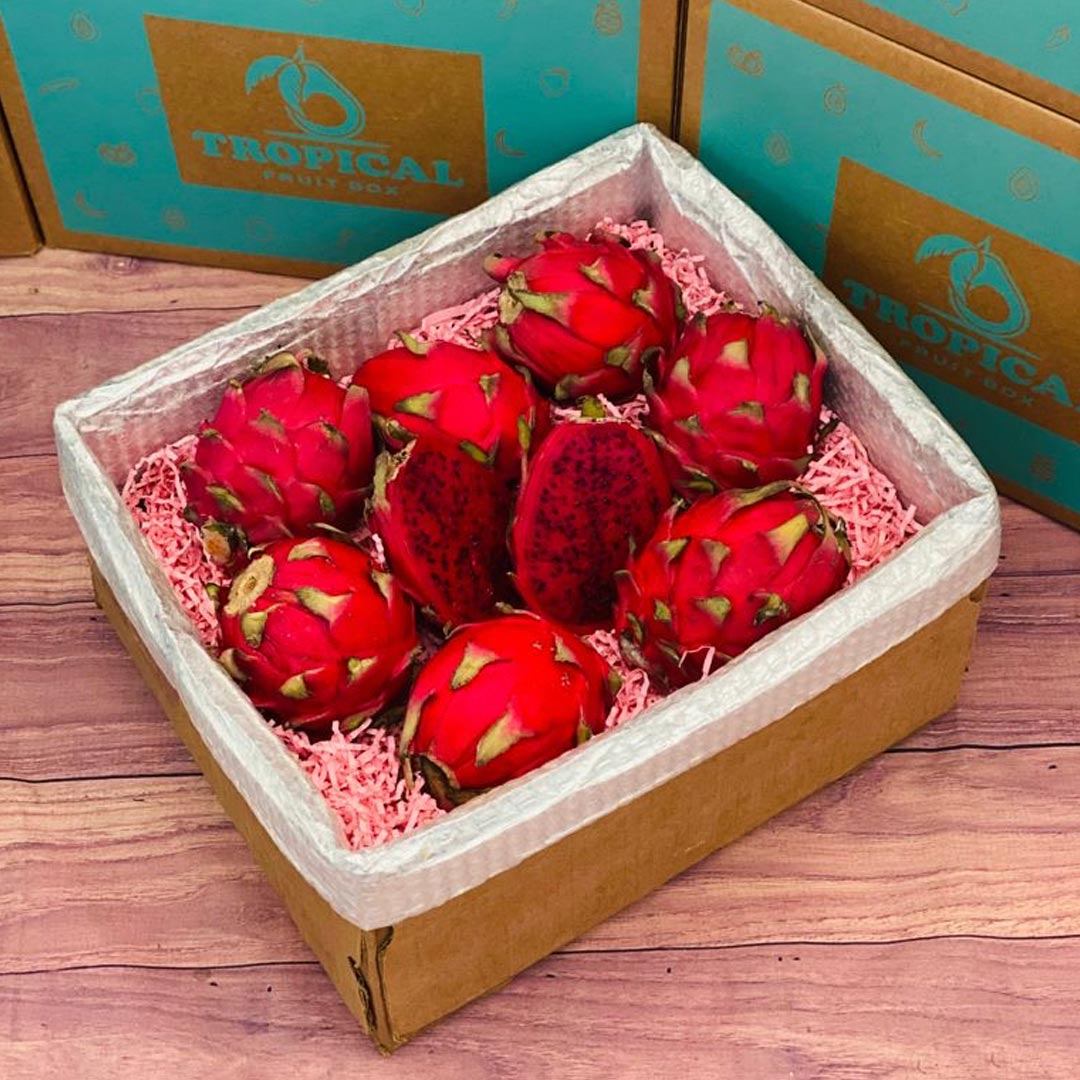 Red Flesh Dragon Fruit | Pitahaya Box Specialty Box Tropical Fruit Box Large (8 Pounds) 