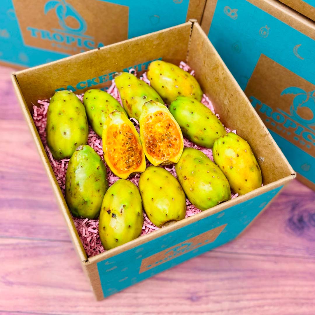 Yellow Cactus Pear Box Cactus Pears Tropical Fruit Box 